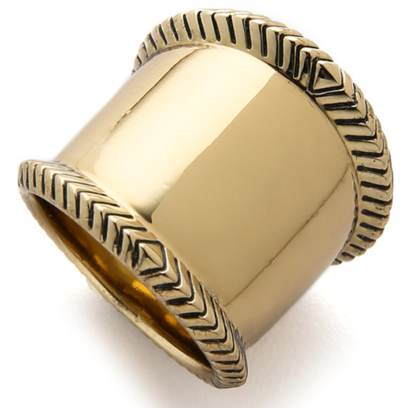 House of Harlow gold tambo river ring wide - Picture 4 of 4